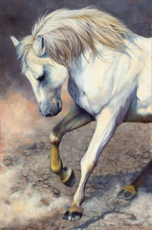 "Victory Dance" - 36"x 24" Oil on Linen, Wild Horse of Sand Wash Basin , Original Available, Prints Available