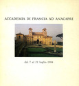 L'ACADEMIE DE FRANCE A ANACAPRI/catalogue de l'exposition. 1984